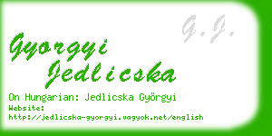 gyorgyi jedlicska business card
